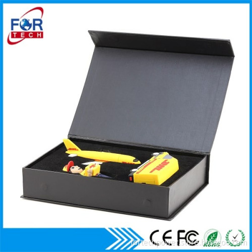 dhl express office corporate promotional gift dhl gifts set power bank & airplane usb for souvenirs